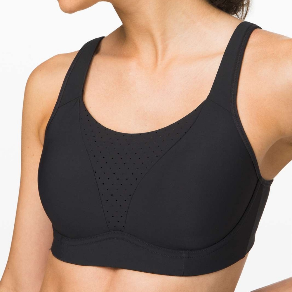 Run Times Bra High Support, B–G Cups Black